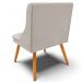 Kit 6 Cadeiras Decorativas Sala de Jantar Pés Palito de Madeira Firenze Veludo Cinza/Natural G19 - Gran Belo
