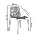 Kit 6 Cadeiras Decorativas Sala e Cozinha Cruzzer (PP) Preta - Gran Belo