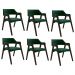 Kit 6 Cadeiras Sala de Jantar e Jogos Carteados Madeira Maciça Poker Veludo Verde/Capuccino G42 - Gran Belo