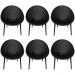 Kit 6 Poltronas Área Externa de PP Marina com Base Desmontável Preto G56 - Gran Belo