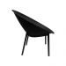 Kit 6 Poltronas Área Externa de PP Marina com Base Desmontável Preto G56 - Gran Belo