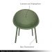 Kit 6 Poltronas Área Externa de PP Marina com Base Desmontável Verde G56 - Gran Belo