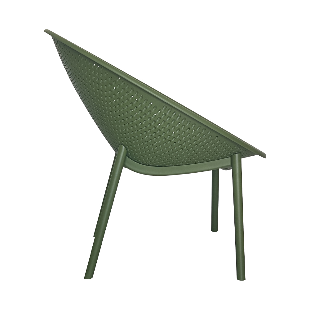 Kit 6 Poltronas Área Externa de PP Marina com Base Desmontável Verde G56 - Gran Belo