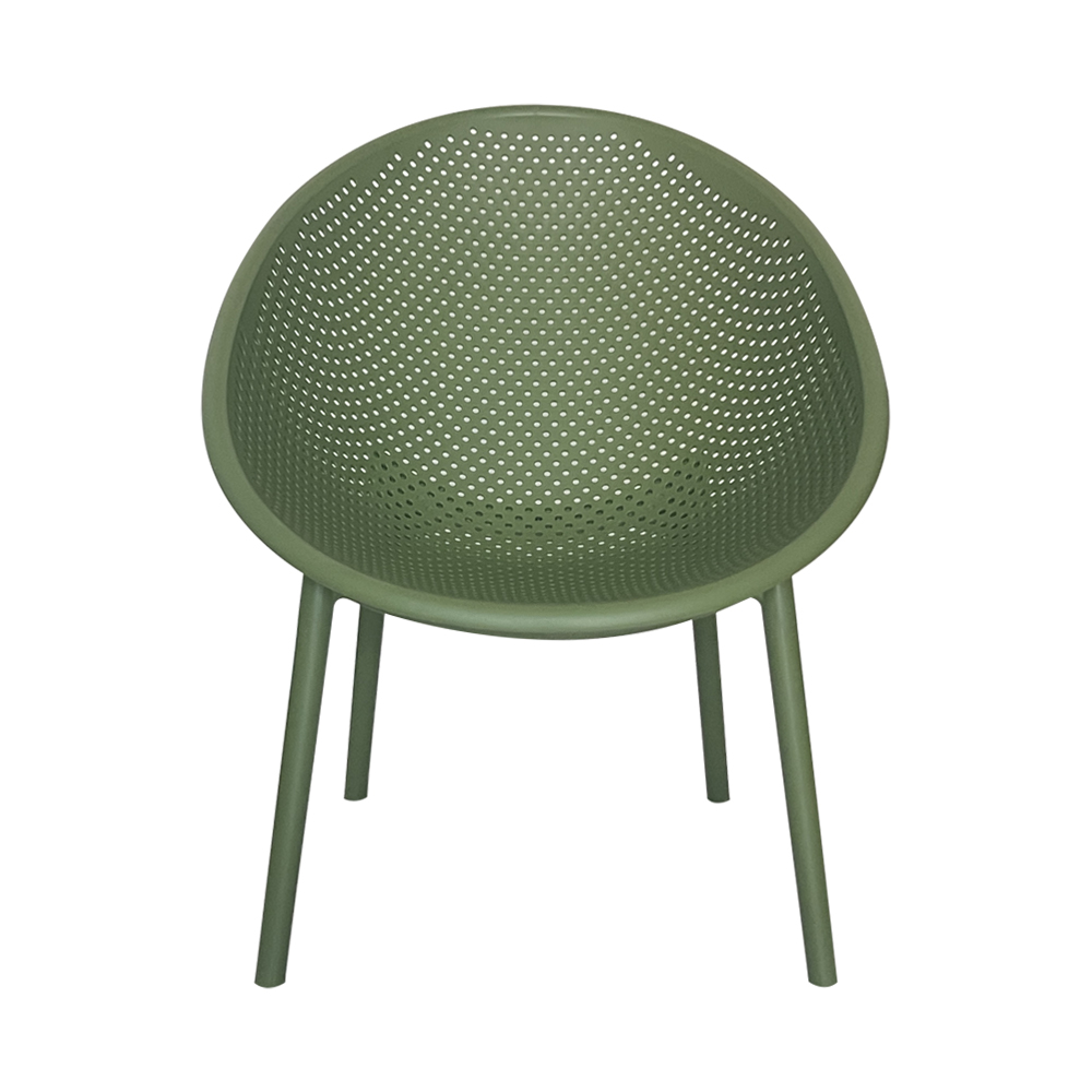 Kit 6 Poltronas Área Externa de PP Marina com Base Desmontável Verde G56 - Gran Belo
