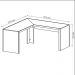Mesa Angular para Escritório Home Office ME4116 MDP Amendoa G69 - Gran Belo