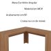 Mesa Angular para Escritório Home Office ME4116 MDP Amendoa G69 - Gran Belo