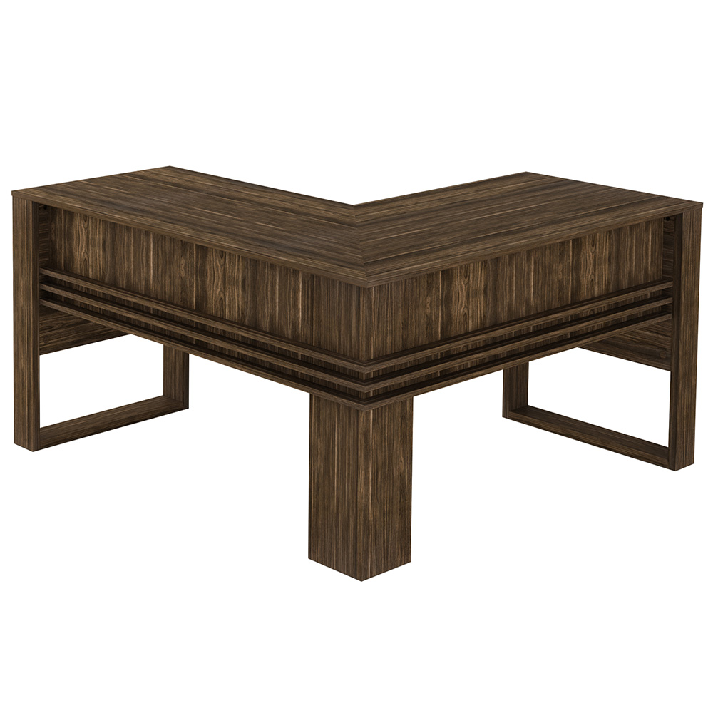 Mesa Angular para Escritório Home Office ME4145 MDP Nogal G69 - Gran Belo