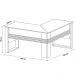 Mesa Angular para Escritório Home Office ME4145 MDP Nogal G69 - Gran Belo