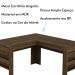 Mesa Angular para Escritório Home Office ME4145 MDP Nogal G69 - Gran Belo