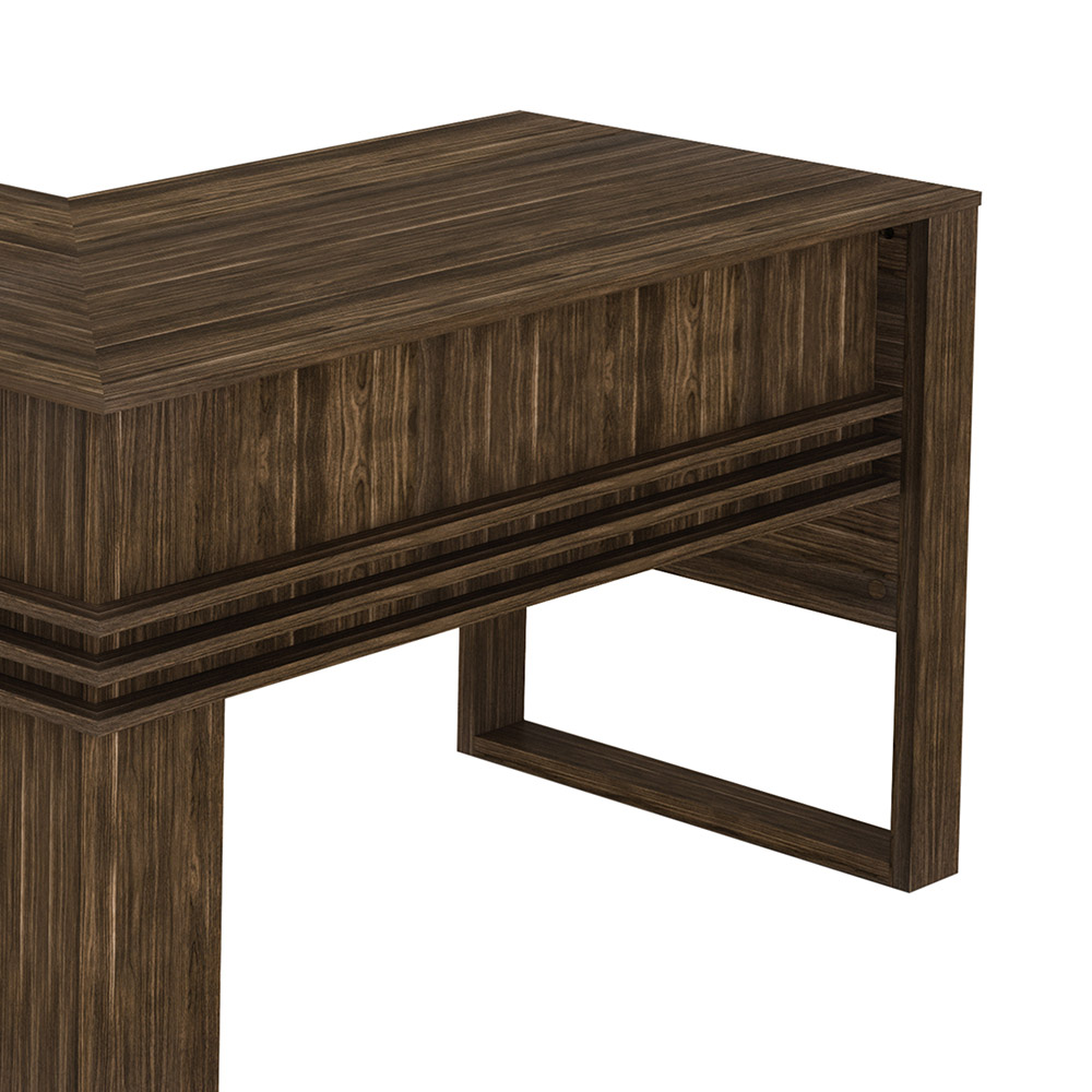 Mesa Angular para Escritório Home Office ME4145 MDP Nogal G69 - Gran Belo