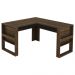 Mesa Angular para Escritório Home Office ME4145 MDP Nogal/Preto G69 - Gran Belo