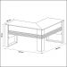 Mesa Angular para Escritório Home Office ME4145 MDP Nogal/Preto G69 - Gran Belo