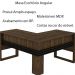 Mesa Angular para Escritório Home Office ME4145 MDP Nogal/Preto G69 - Gran Belo
