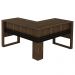 Mesa Angular para Escritório Home Office ME4145 MDP Nogal/Preto G69 - Gran Belo