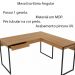 Mesa Angular para Escritório Home Office ME4157 MDP Amendoa/Preto G69 - Gran Belo