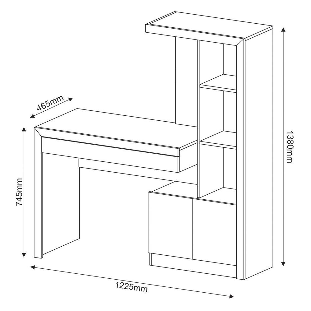 Mesa Conjunto para Escritório Home Office ME4143 MDP Amendoa G69 - Gran Belo