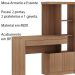 Mesa Conjunto para Escritório Home Office ME4143 MDP Amendoa G69 - Gran Belo