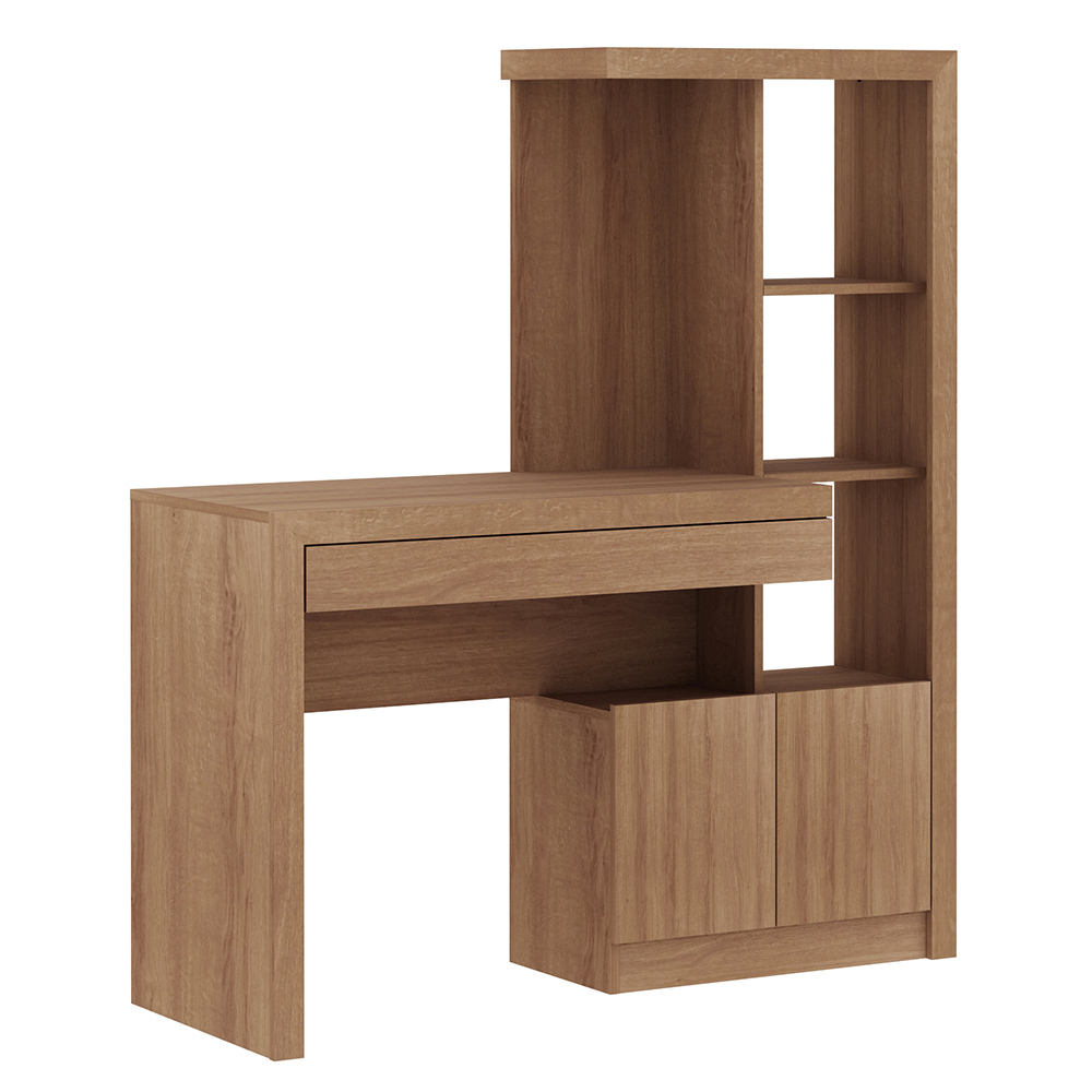 Mesa Conjunto para Escritório Home Office ME4143 MDP Amendoa G69 - Gran Belo