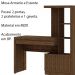 Mesa Conjunto para Escritório Home Office ME4143 MDP Nogal G69 - Gran Belo