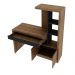 Mesa Conjunto para Escritório Home Office ME4143 MDP Nogal/Preto G69 - Gran Belo