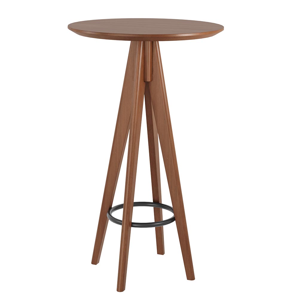 Mesa Decorativa Bistro Madeira Maciça Ozil Imbuia G42 - Gran Belo