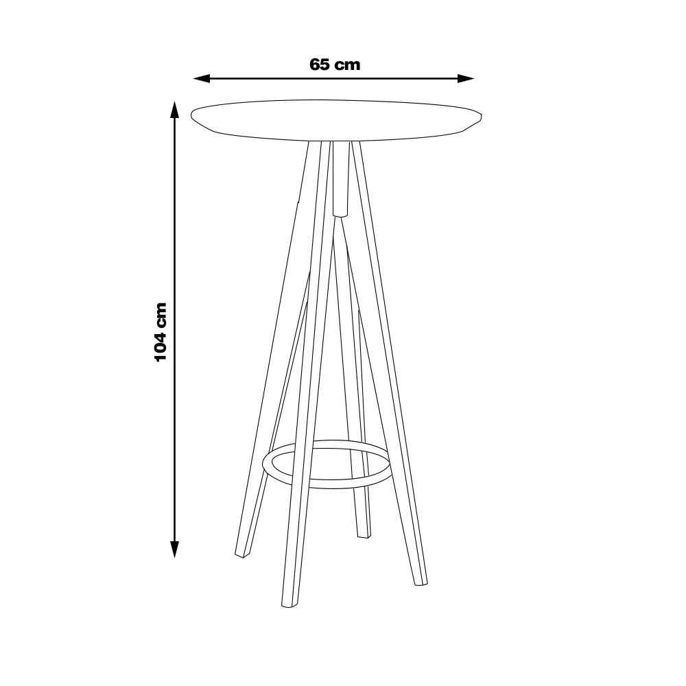 Mesa Decorativa Bistro Madeira Maciça Ozil Imbuia G42 - Gran Belo