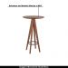 Mesa Decorativa Bistro Madeira Maciça Ozil Imbuia G42 - Gran Belo
