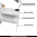 Mesa Escrivaninha 80 cm para Notebook com Gaveta Case MDP Branco G01 - Gran Belo