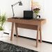Mesa Escrivaninha para Escritório Home Office ME4128 MDP Amendoa G69 - Gran Belo