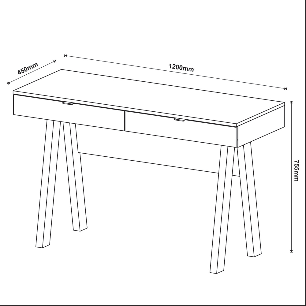 Mesa Escrivaninha para Escritório Home Office ME4128 MDP Branco G69 - Gran Belo
