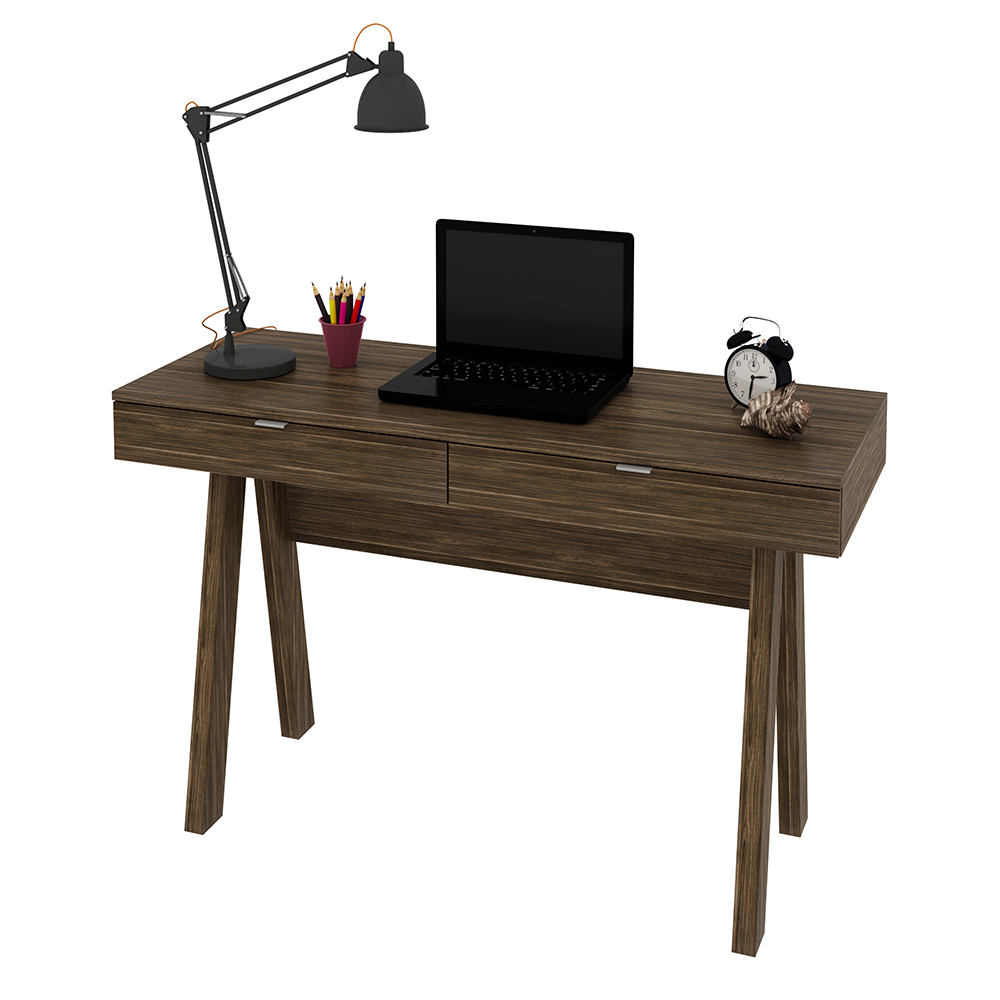 Mesa Escrivaninha para Escritório Home Office ME4128 MDP Nogal G69 - Gran Belo