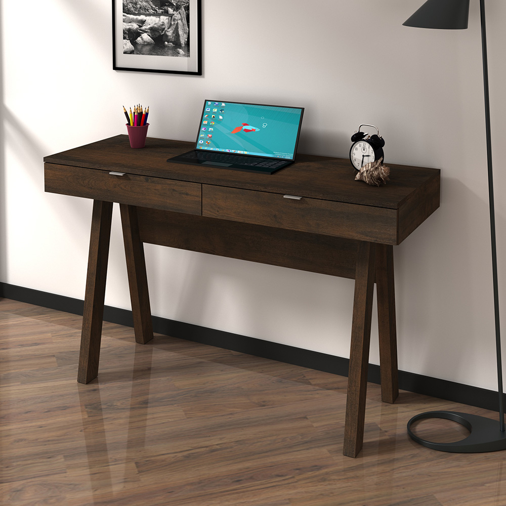 Mesa Escrivaninha para Escritório Home Office ME4128 MDP Rustico G69 - Gran Belo