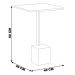 Mesa Lateral Decorativa Para Sala de Estar Goagil 40x40 Tampo Off White Base Amêndoa Metal Dourado G55 - Gran Belo