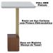 Mesa Lateral Decorativa Para Sala de Estar Goagil 40x40 Tampo Off White Base Amêndoa Metal Dourado G55 - Gran Belo