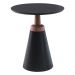Mesa Lateral Decorativa Para Sala de Estar Mandrágora 50x50 Redonda Preta G55 - Gran Belo