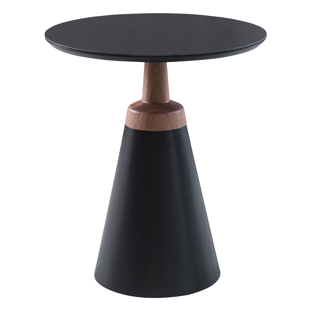 Mesa Lateral Decorativa Para Sala de Estar Mandrágora 50x50 Redonda Preta G55 - Gran Belo