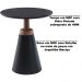 Mesa Lateral Decorativa Para Sala de Estar Mandrágora 50x50 Redonda Preta G55 - Gran Belo