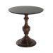 Mesa Lateral Decorativa Para Sala de Estar Rialto 70x76 Imbuia/Preto - Gran Belo