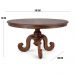 Mesa Redonda Sala de Jantar 6 Lugares Mariah 140cm Pé Torneado Canela G04 - Gran Belo