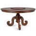 Mesa Redonda Sala de Jantar 6 Lugares Mariah 140cm com Prato Giratório Canela G04 - Gran Belo