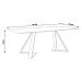 Mesa Sala de Jantar 6 Lugares 180cm Tampo de Vidro Efron Preto G13 - Gran Belo