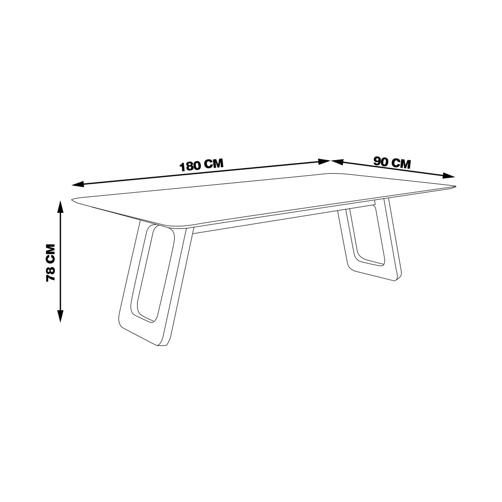 Mesa Sala de Jantar 6 Lugares 180cm Tampo de Vidro Frieda Freijó G13 - Gran Belo