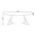Mesa Sala de Jantar 6 Lugares 218cm Tampo Oval Efron Nogueira/Preto G13 - Gran Belo