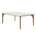 Mesa Sala de Jantar 8 Lugares 218cm Tampo em Laca Dinamarca OffWhite/Mel - Gran Belo