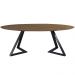 Mesa Sala de Jantar 8 Lugares 250cm Tampo Oval Efron Nogueira/Preto G13 - Gran Belo