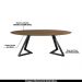 Mesa Sala de Jantar 8 Lugares 250cm Tampo Oval Efron Nogueira/Preto G13 - Gran Belo