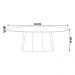 Mesa Sala de Jantar 8 Lugares 250cm Tampo Oval Talocan Nogueira G13 - Gran Belo