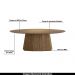 Mesa Sala de Jantar 8 Lugares 250cm Tampo Oval Talocan Nogueira G13 - Gran Belo