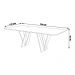 Mesa Sala de Jantar 8 Lugares 250cm Tampo com Vidro Shuri Preto/Ébano G13 - Gran Belo