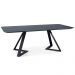 Mesa Sala de Jantar 8 Lugares 250cm Tampo de Vidro Efron Preto G13 - Gran Belo